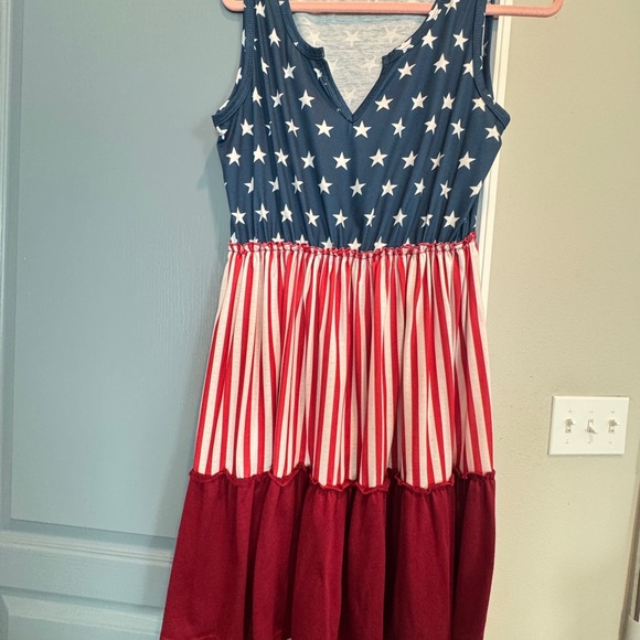 Stars & Stripes Patriotic Sleeveless Dress (Worn Once) - Picture 1 of 1